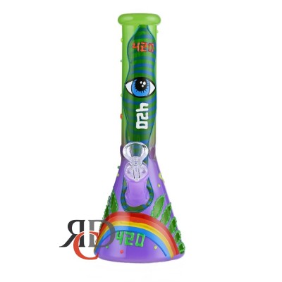 WATER PIPE BEAKER EYE GLOW IN DARK WP1719 1CT